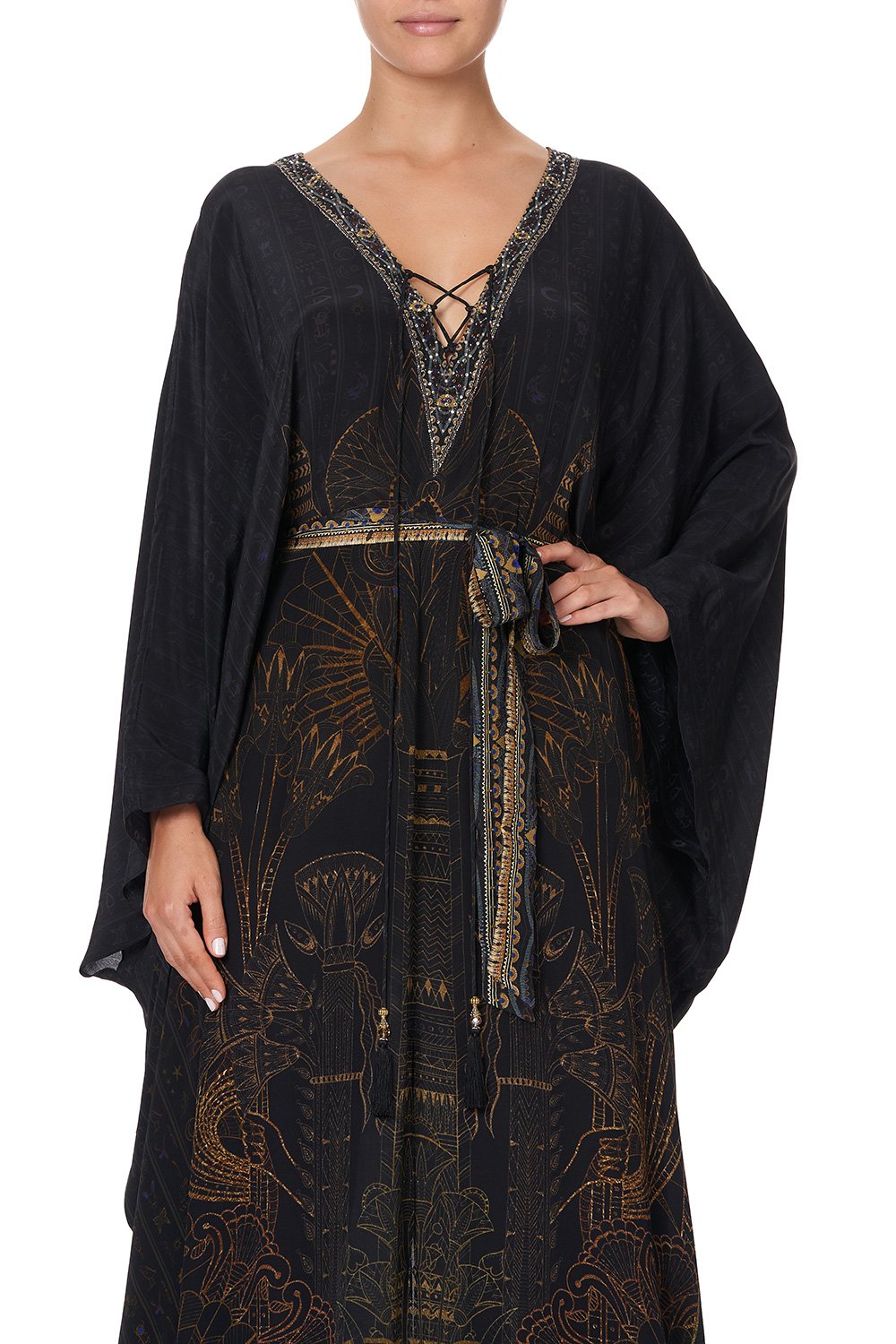 SPLIT HEM LACE UP KAFTAN COBRA KING