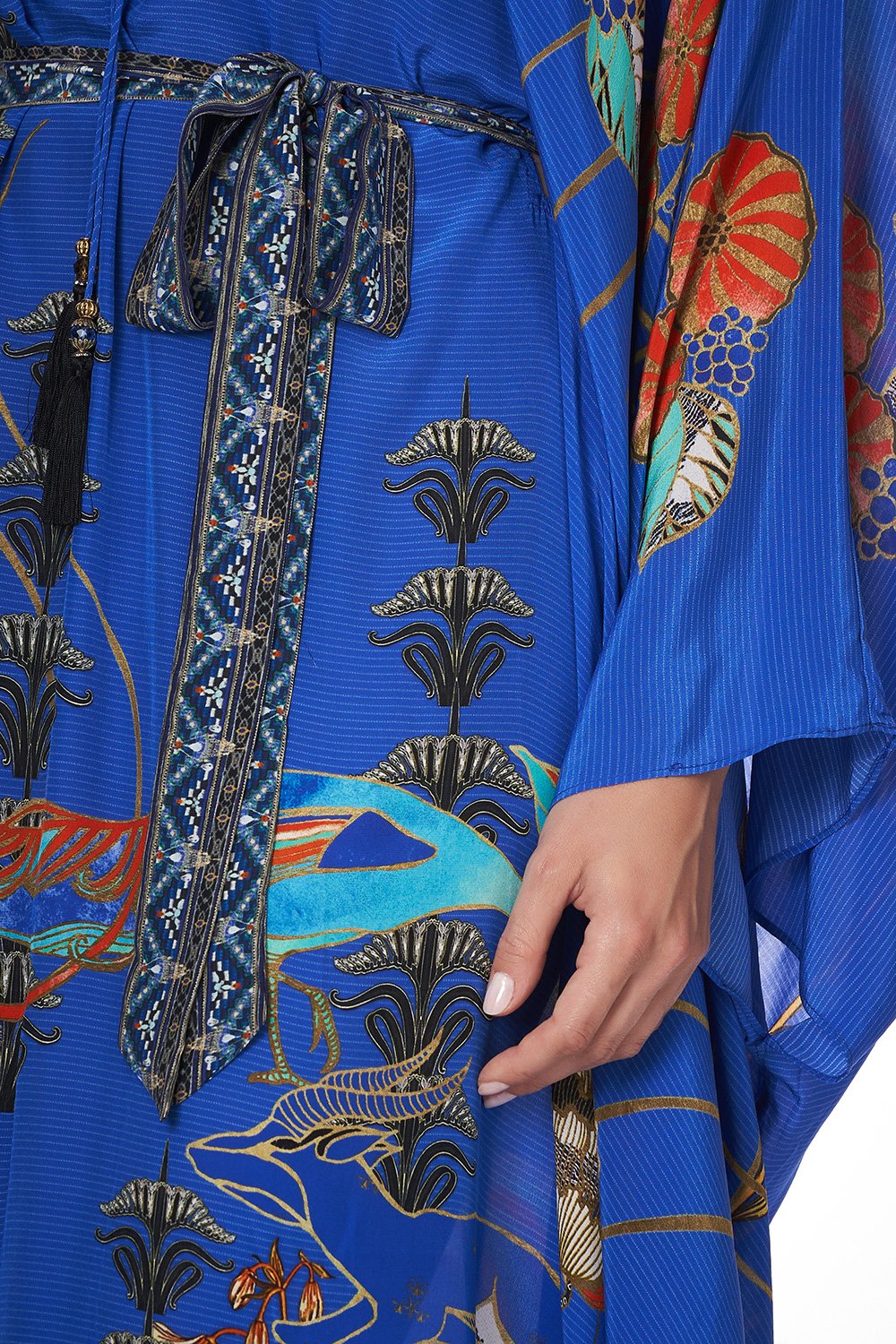 SPLIT HEM LACE UP KAFTAN TREE OF LIFE