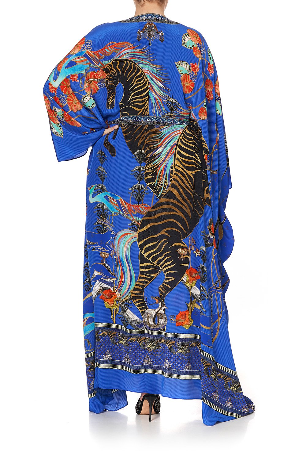 SPLIT HEM LACE UP KAFTAN TREE OF LIFE