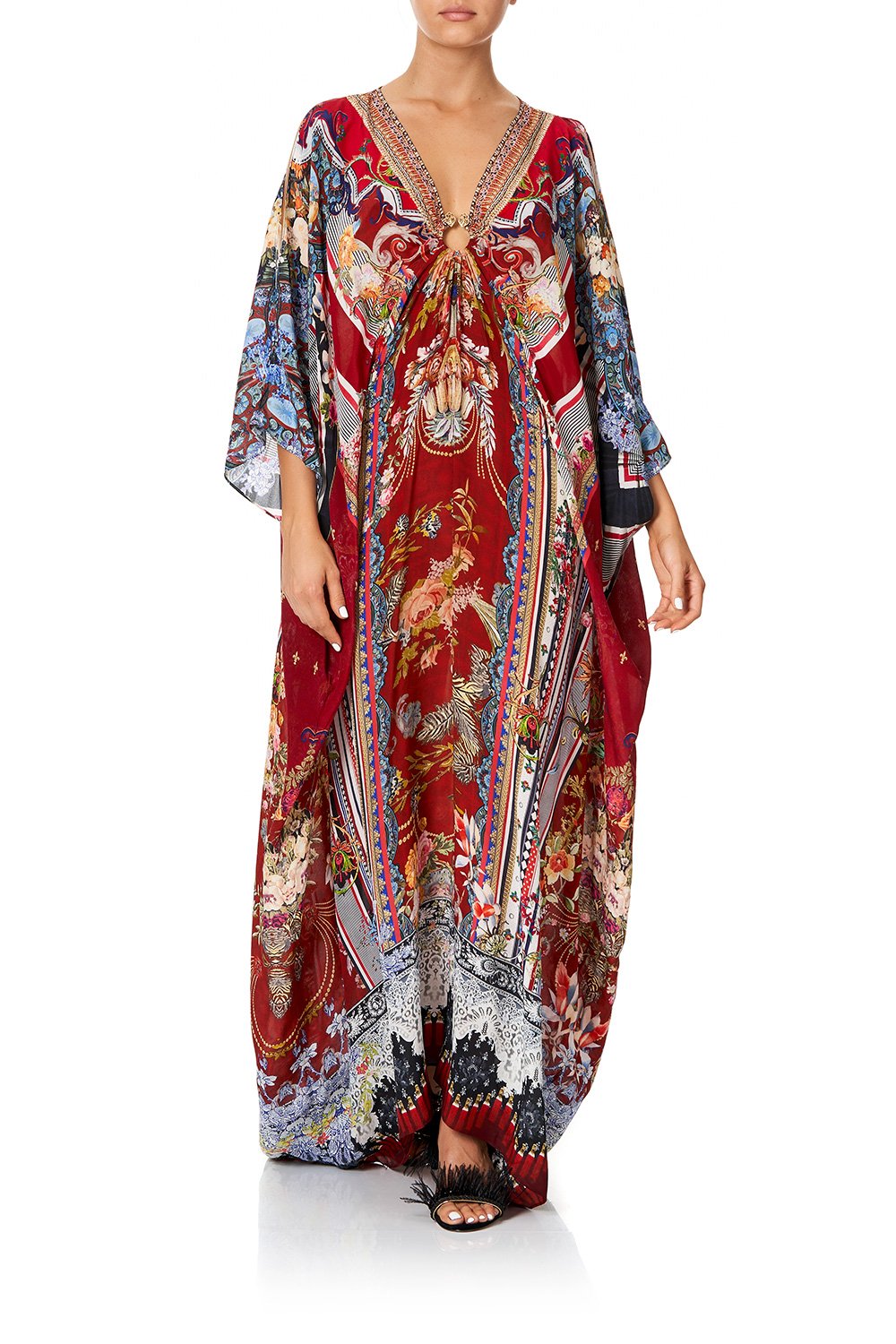 CAMILLA SPLIT SLEEVE KAFTAN W HARDWARE COSTUME PARTY