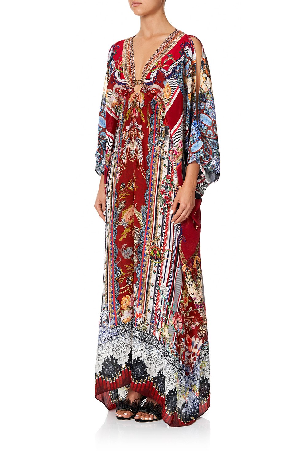 CAMILLA SPLIT SLEEVE KAFTAN W HARDWARE COSTUME PARTY