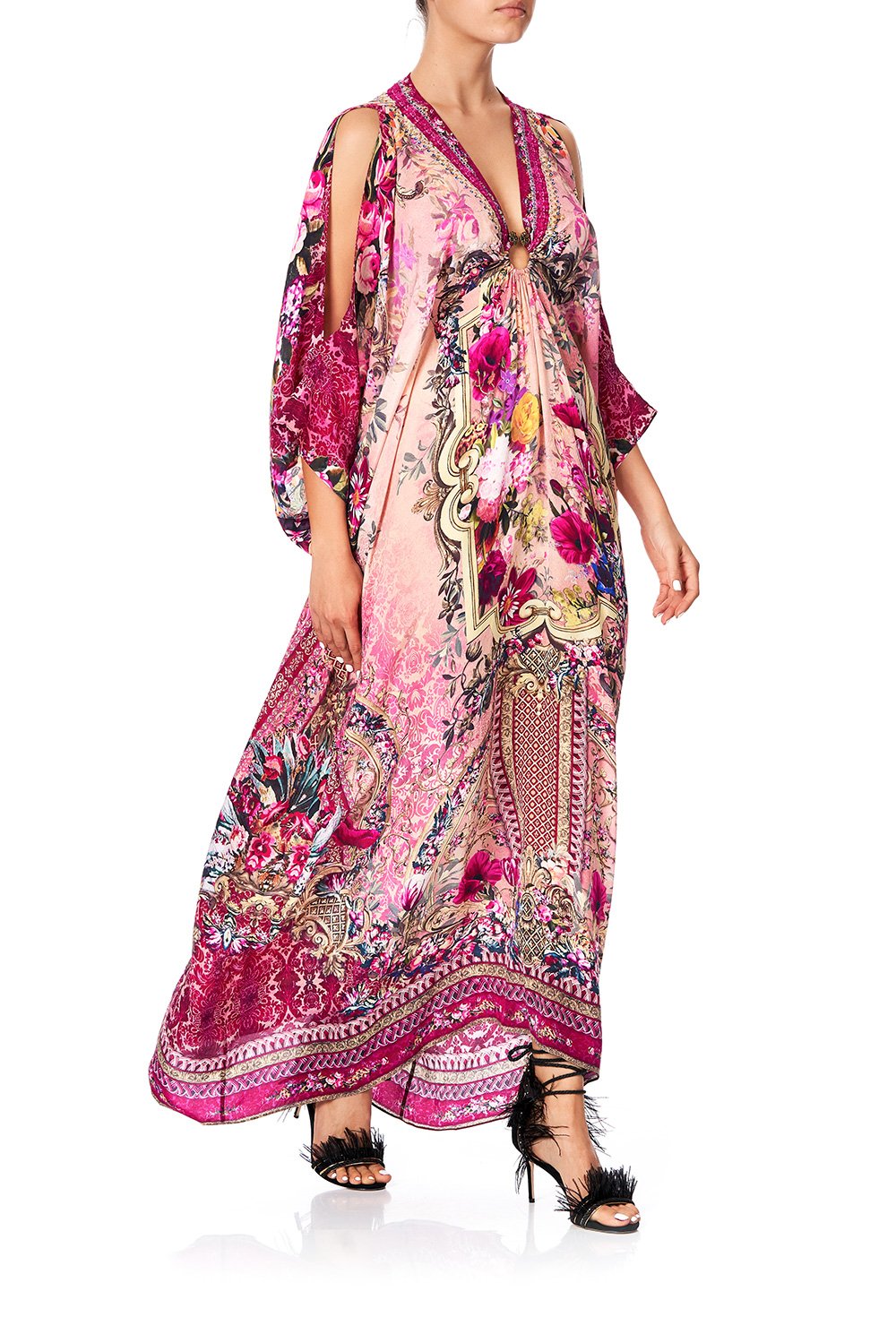 CAMILLA SPLIT SLEEVE KAFTAN W HARDWARE LA BELLE