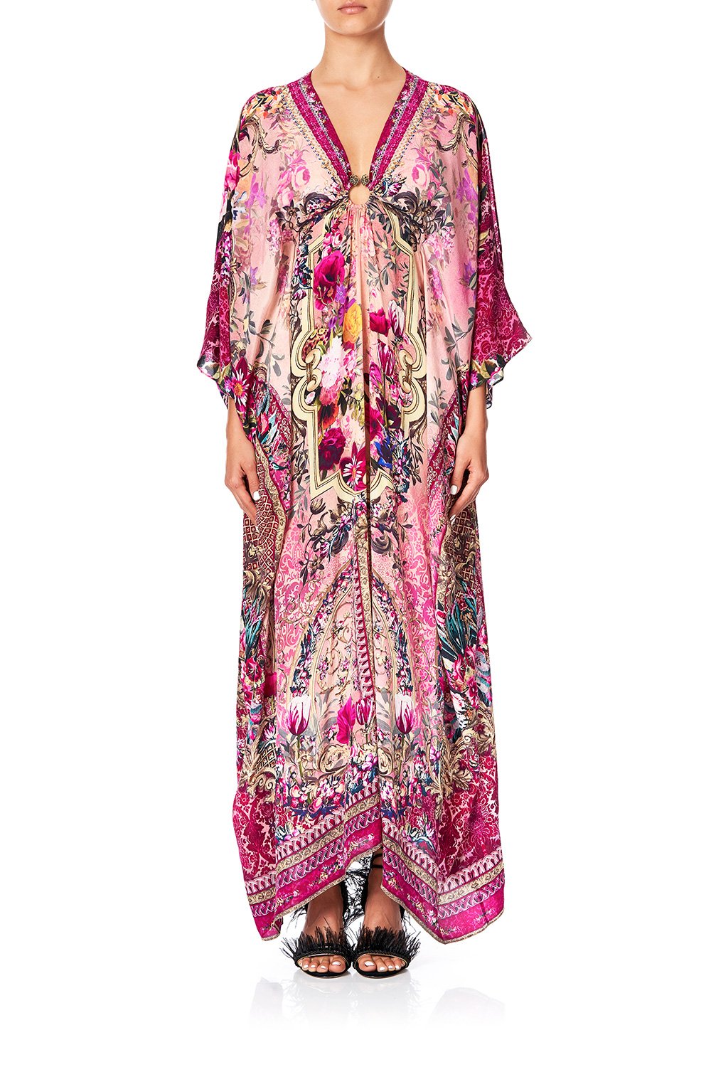 CAMILLA SPLIT SLEEVE KAFTAN W HARDWARE LA BELLE