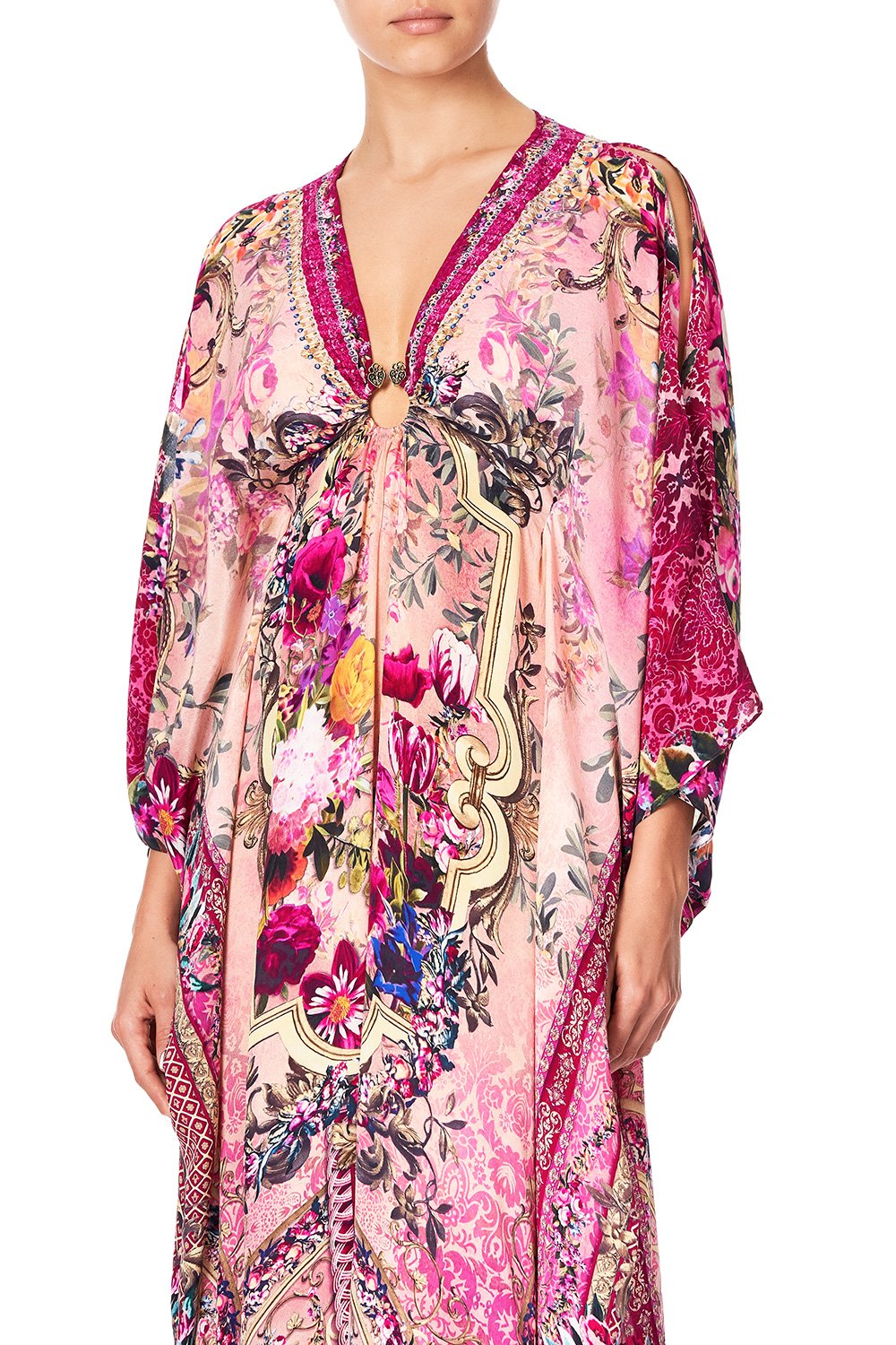 CAMILLA SPLIT SLEEVE KAFTAN W HARDWARE LA BELLE
