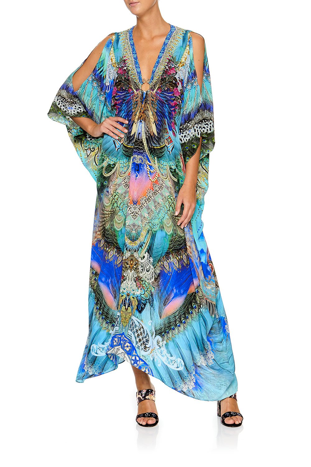 CAMILLA SPLIT SLEEVE KAFTAN WITH HARDWARE FREEDOM FLIGHT