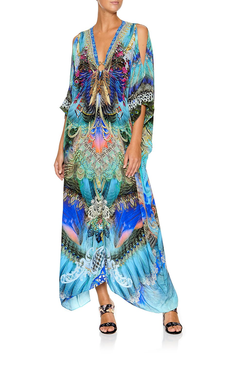 CAMILLA SPLIT SLEEVE KAFTAN WITH HARDWARE FREEDOM FLIGHT