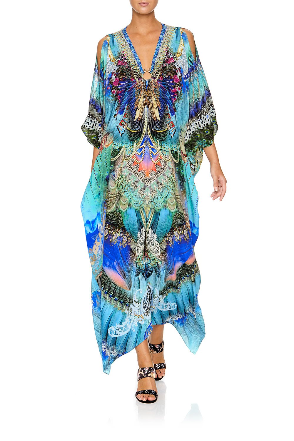CAMILLA SPLIT SLEEVE KAFTAN WITH HARDWARE FREEDOM FLIGHT