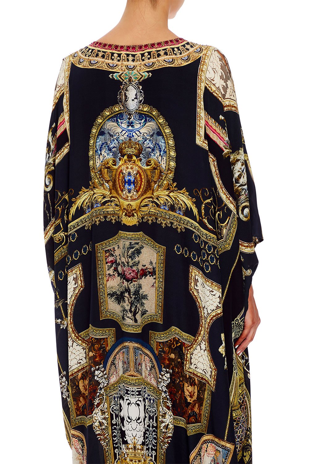 CAMILLA SPLIT SLEEVE KAFTAN WITH HARDWARE MIDNIGHT MEETING