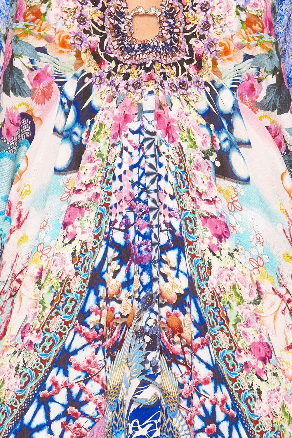 SPLIT SLEEVE KAFTAN WITH HARDWARE SHIBORI SHORES