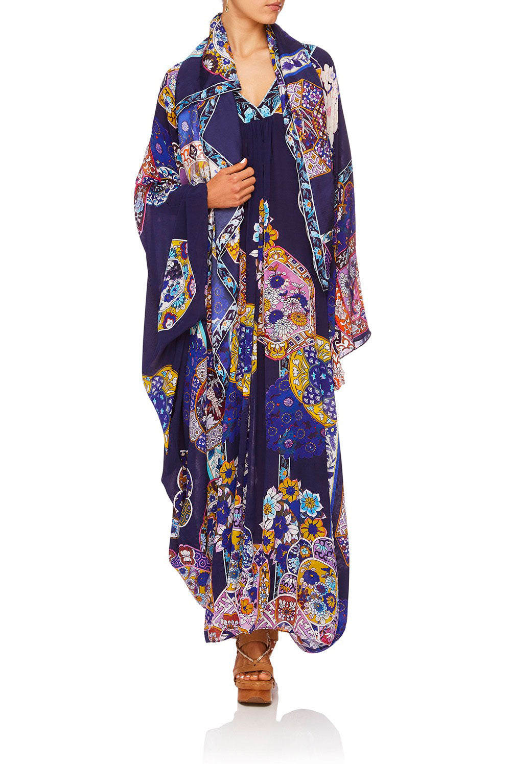 CAMILLA STAR GAZER BLOUSON SLEEVE KAFTAN