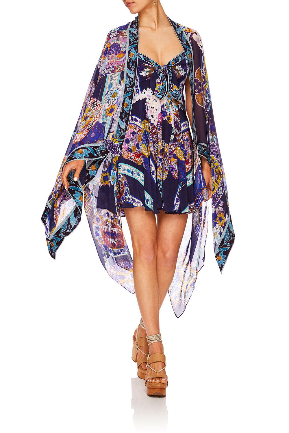 CAMILLA CAMILLA FOUND IN TRANSLATION RECTANGULAR V-NECK KAFTAN