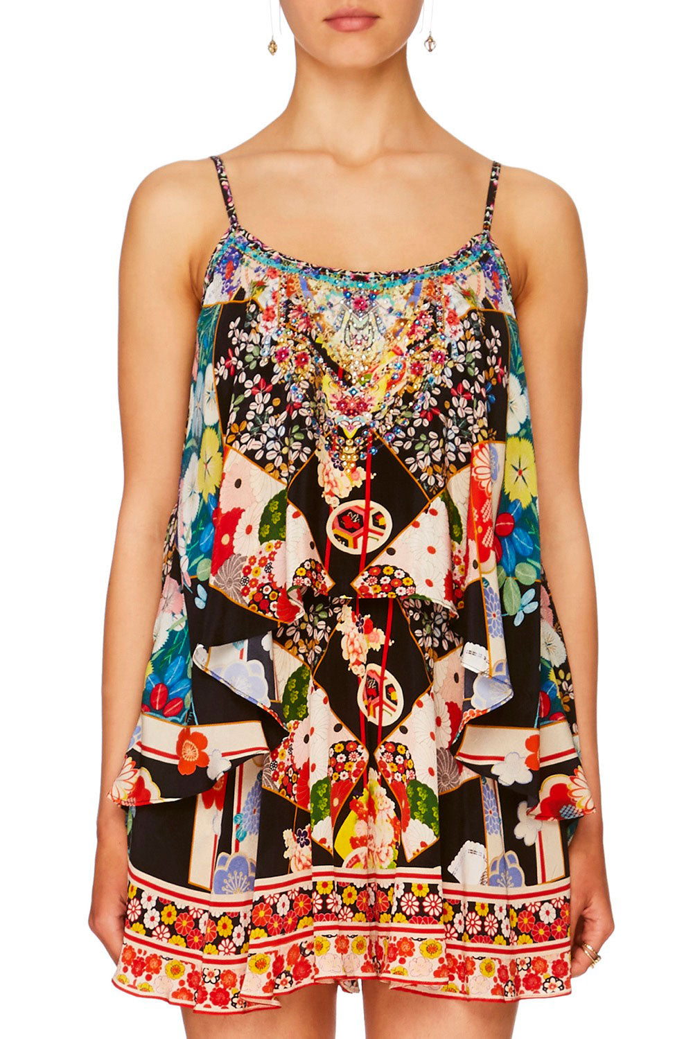 CAMILLA STAR GIRL FLARED PLAYSUIT WOVER LAYER