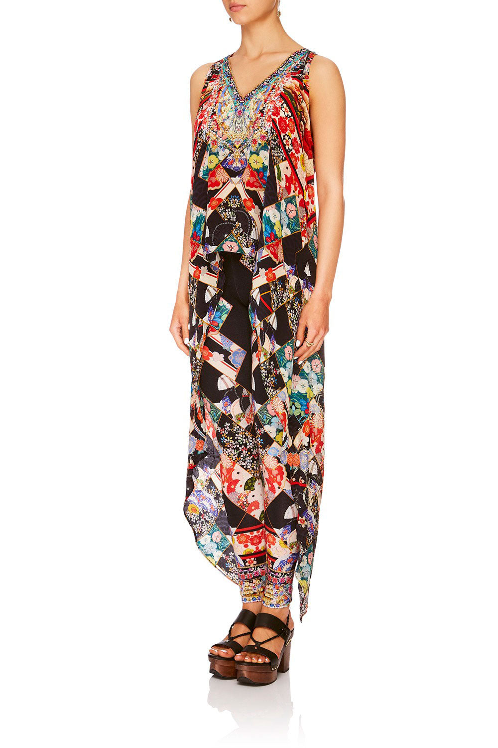 CAMILLA STAR GIRL HIGH LOW CROSS BACK TOP