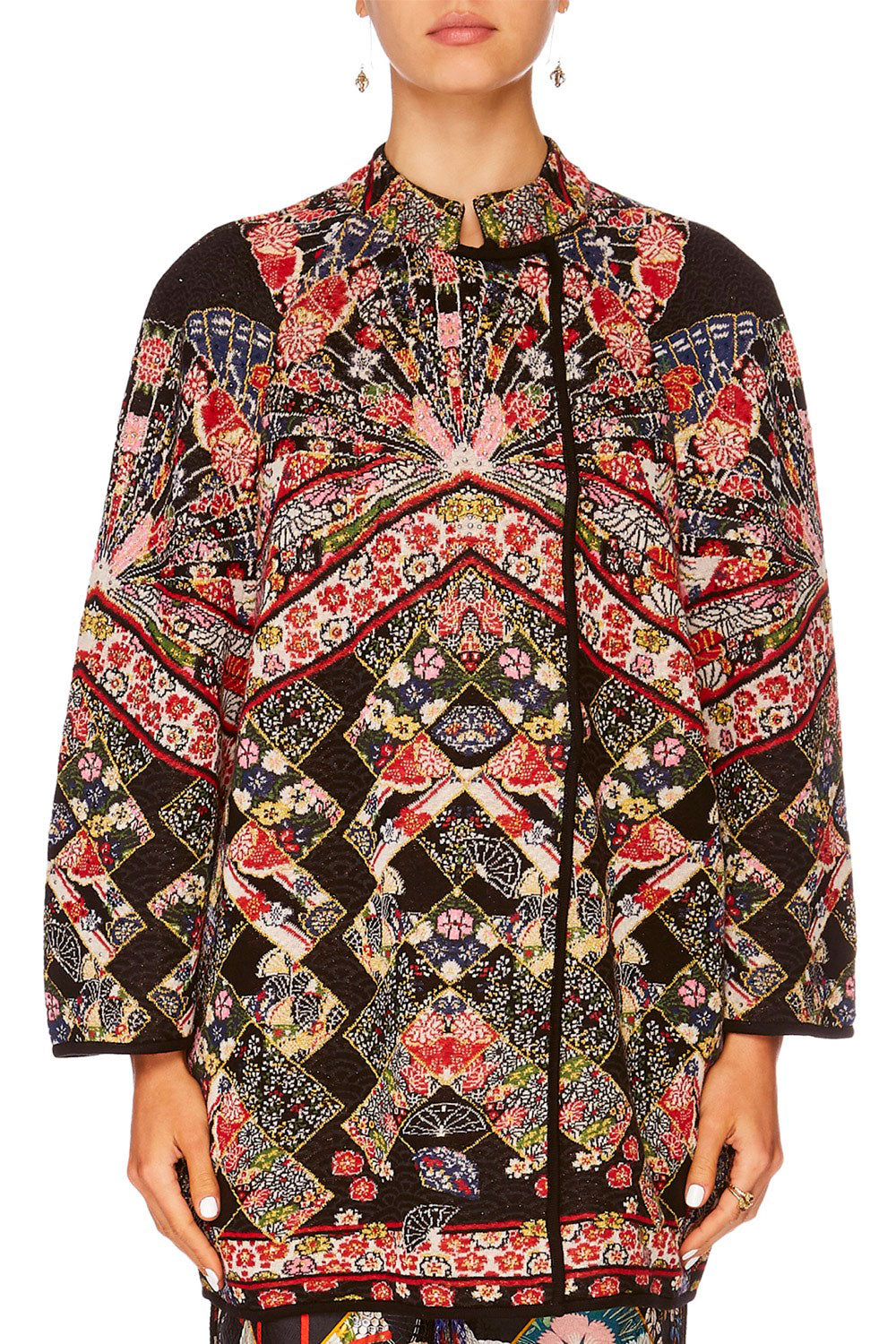 CAMILLA STAR GIRL REVERSIBLE KNIT COCOON COAT