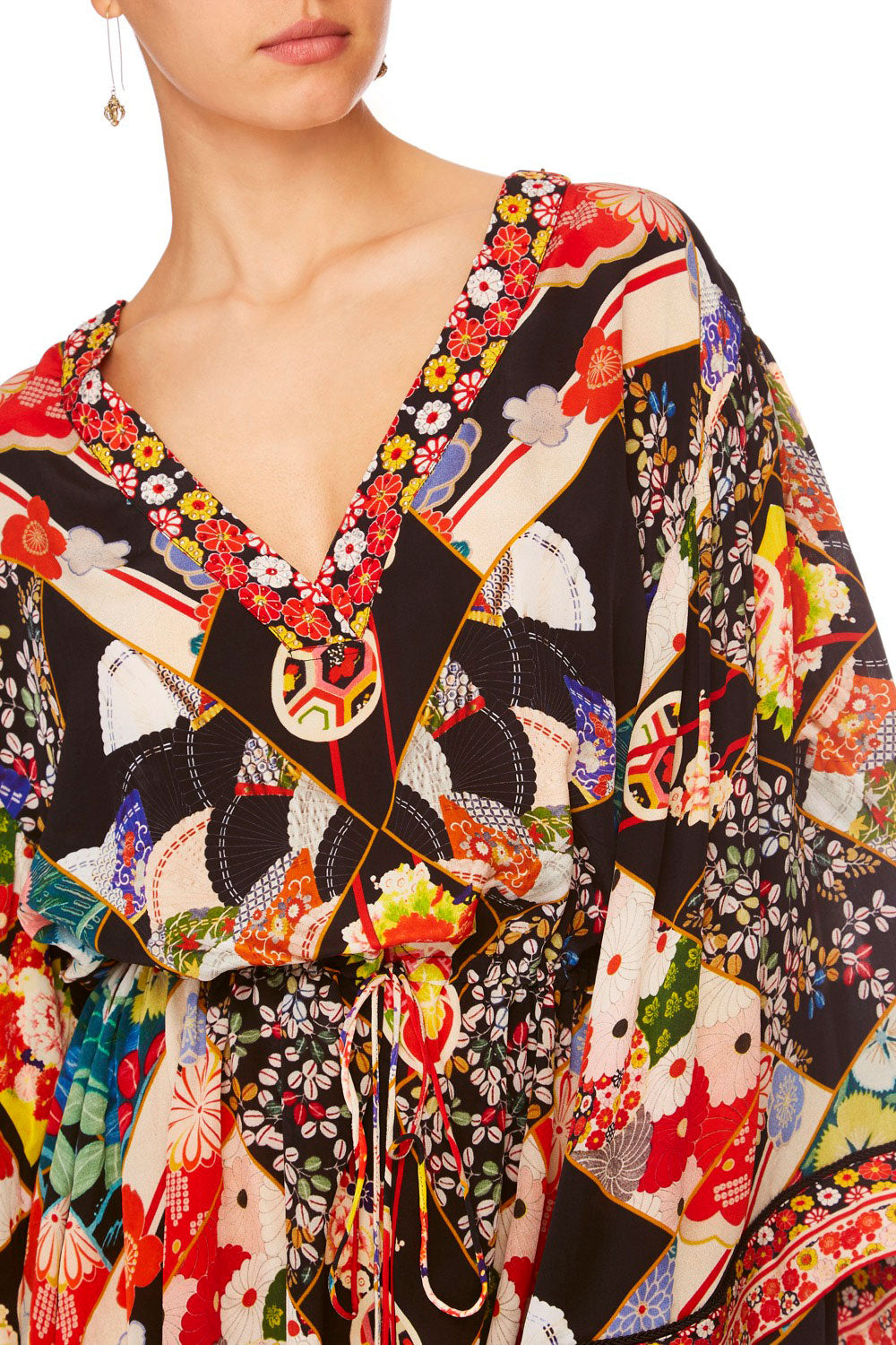 CAMILLA STAR GIRL V-NECK WIDE SLEEVE DRESS