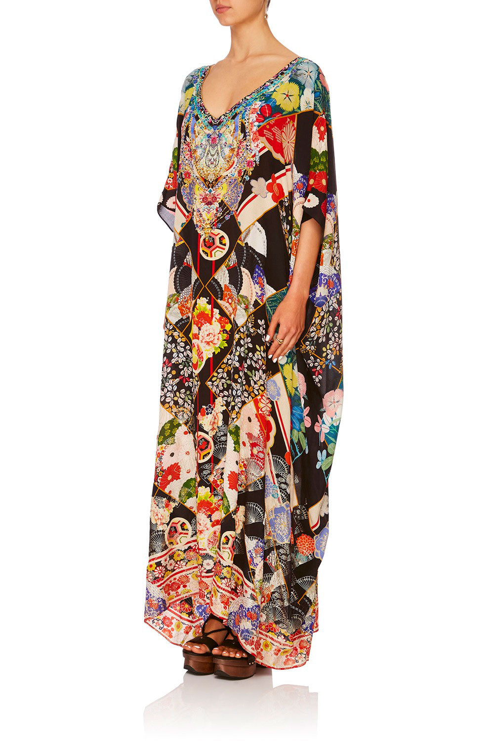 CAMILLA STAR GIRL V NECK KAFTAN