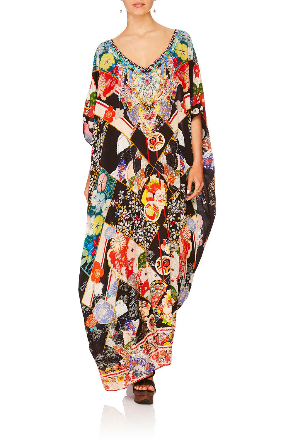 CAMILLA STAR GIRL V NECK KAFTAN
