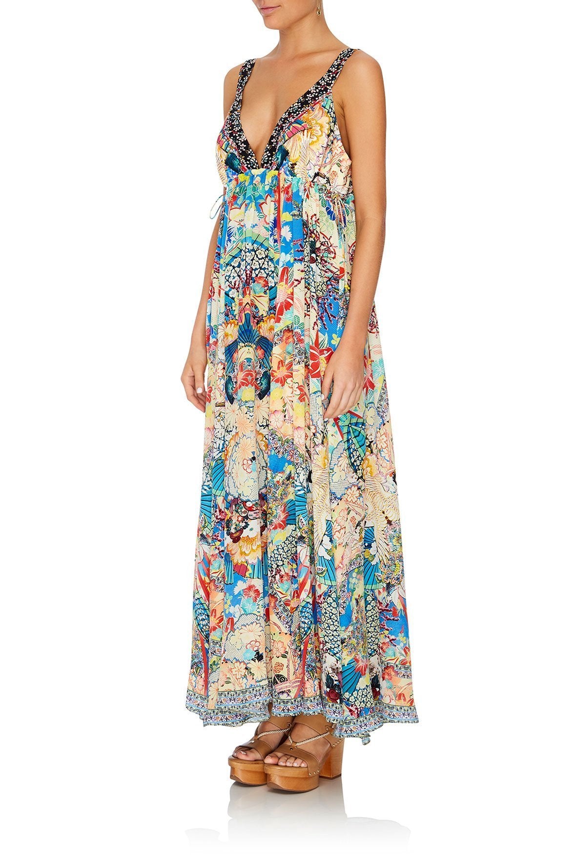 STRAP DRESS WITH GATHERED WAIST MISO IN LOVE