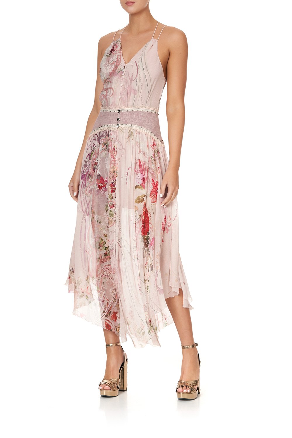 STRAP DRESS WITH SHAPED WAISTBAND ISTENANYA