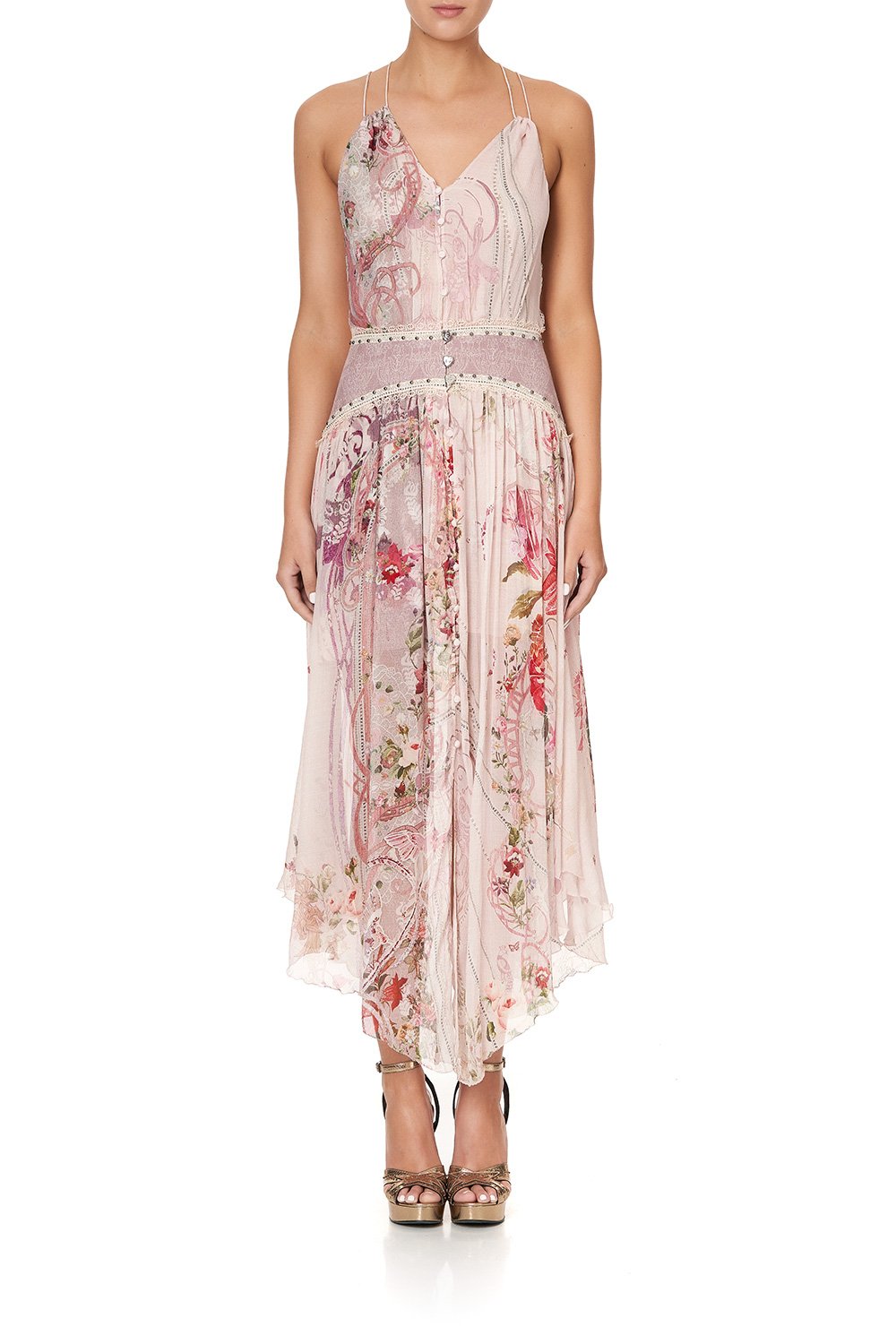 STRAP DRESS WITH SHAPED WAISTBAND ISTENANYA