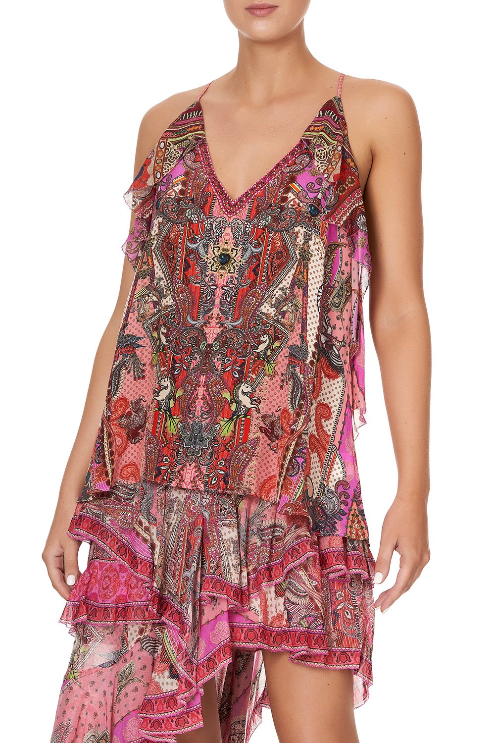 STRAP TOP WITH RUFFLE LOTUS LOVERS