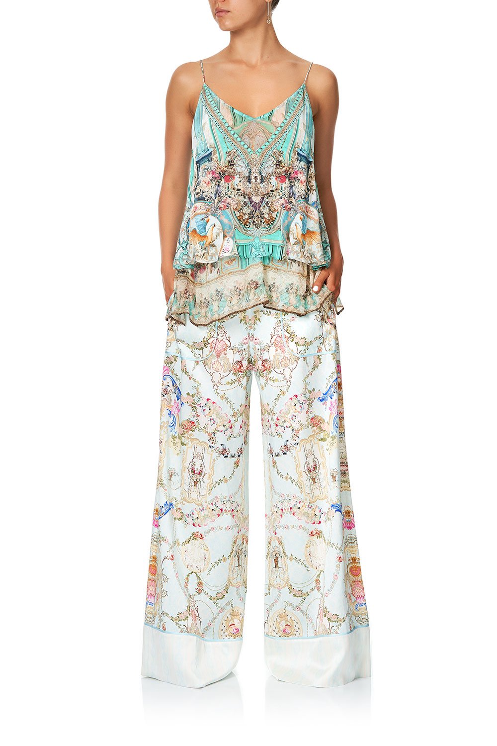 STRAP TOP WITH SHEER UNDERLAY I DREAM OF MARIE