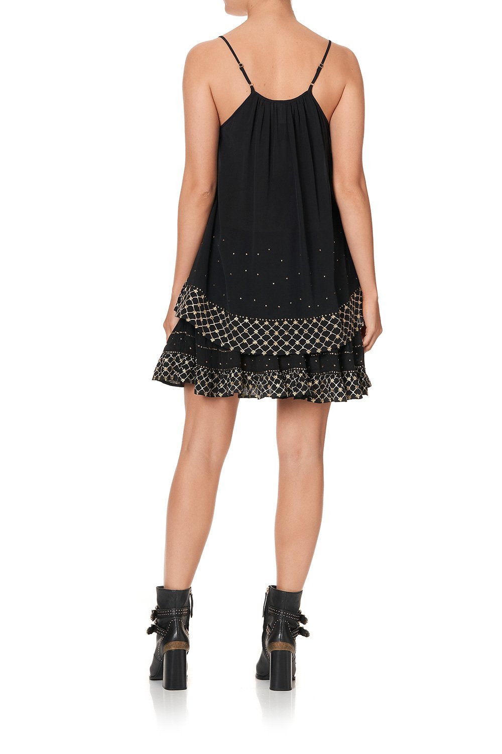 STRAP TOP WITH TIE FRONT DETAIL THE JEWELLED ARROW