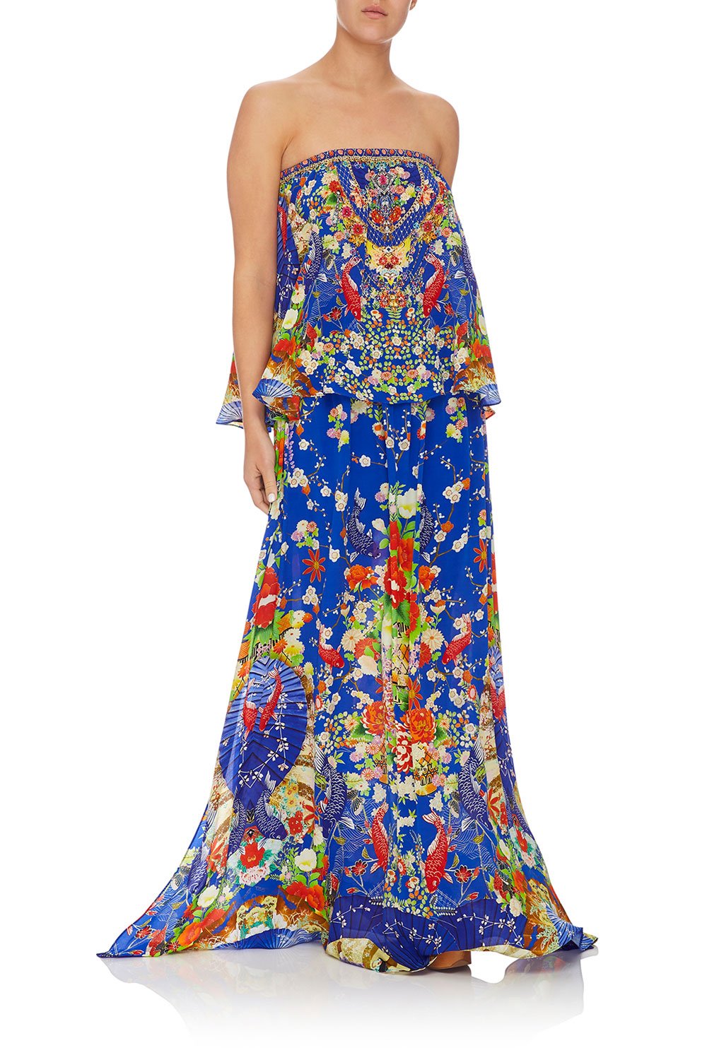 CAMILLA STRAPLESS TUBE TOP PLAYING KOI