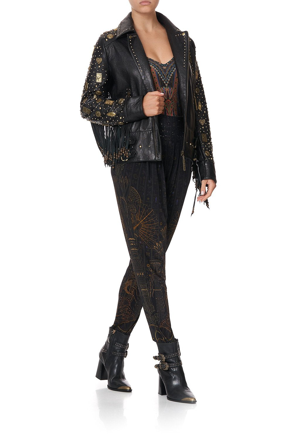 STUDDED BIKER JACKET COBRA KING