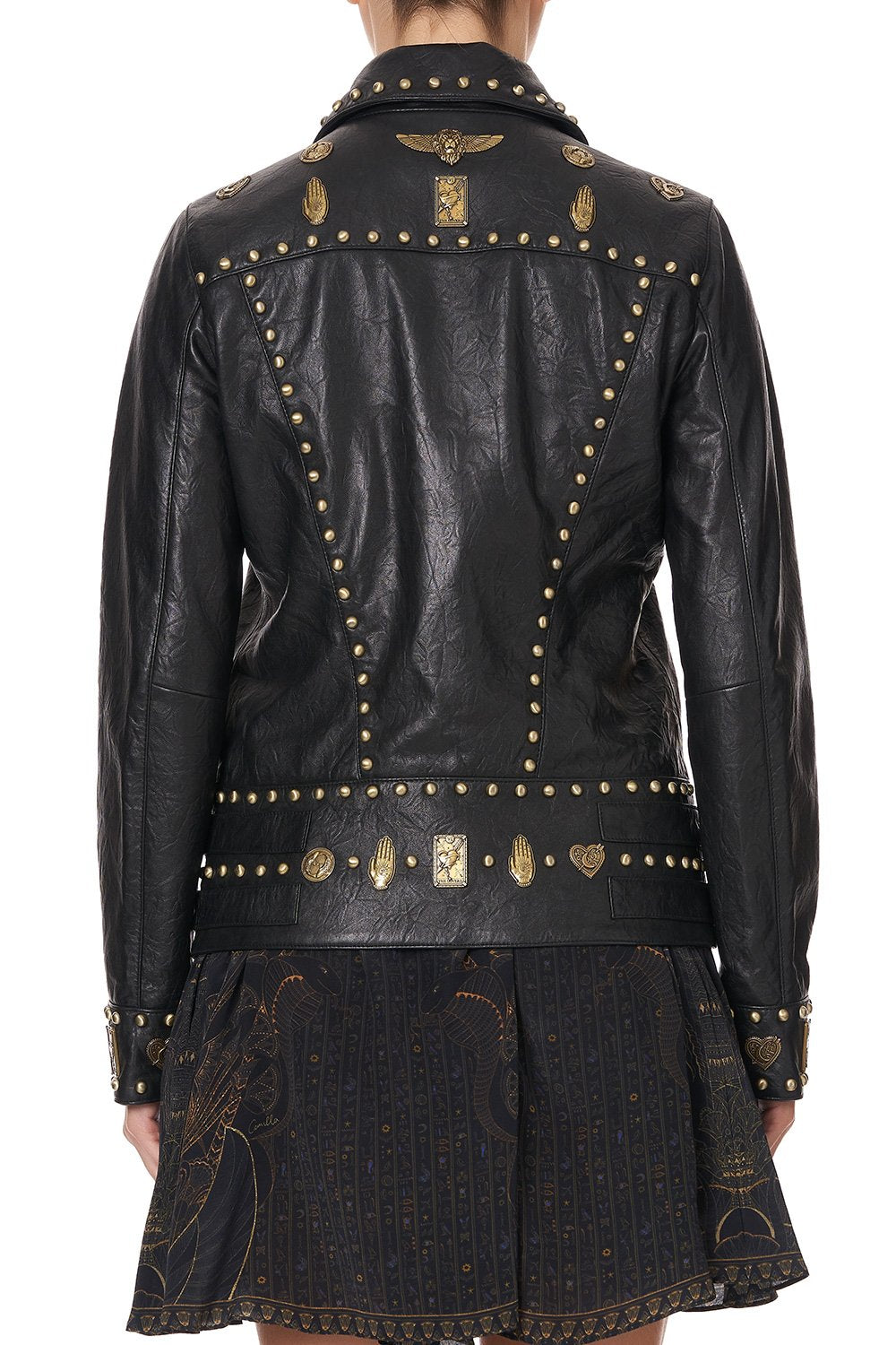 STUDDED BIKER JACKET COBRA KING