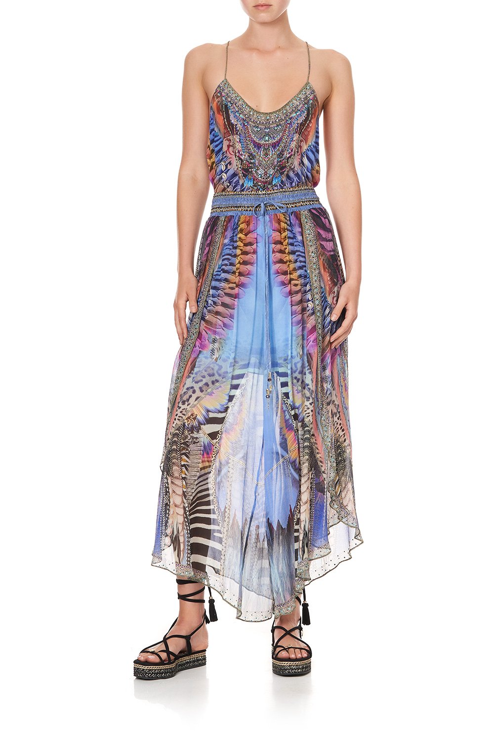 T BACK SHOESTRING TOP LOVE ON THE WING