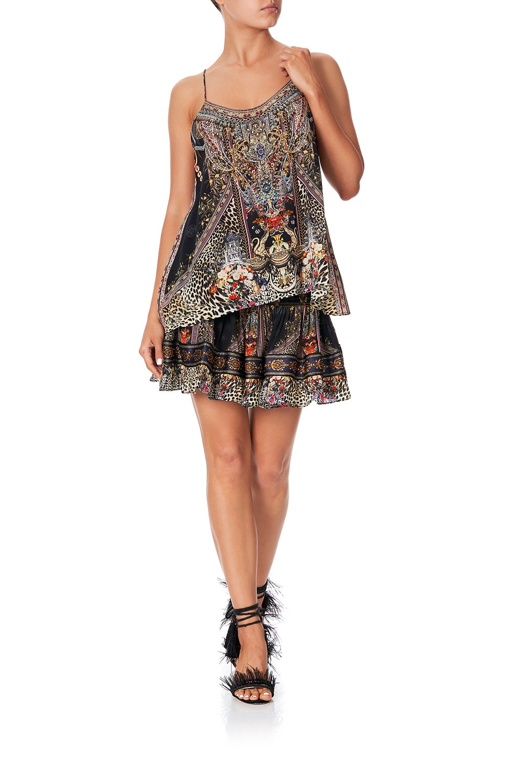 CAMILLA T BACK SHOESTRING TOP MARAIS AT MIDNIGHT