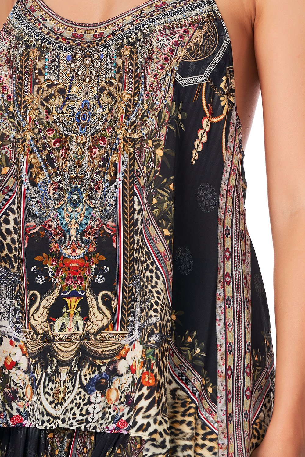 CAMILLA T BACK SHOESTRING TOP MARAIS AT MIDNIGHT