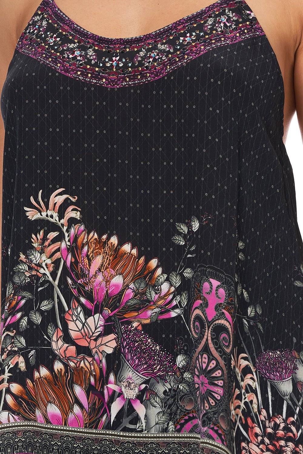 T BACK SHOESTRING TOP RESTLESS NIGHTS