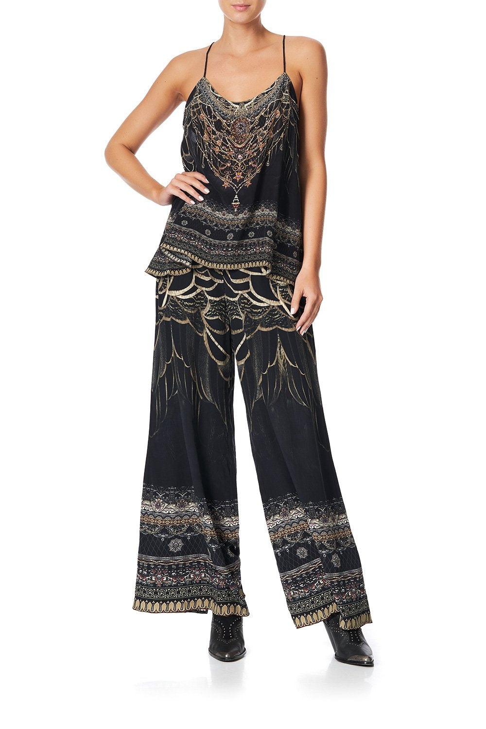 T BACK SHOESTRING TOP UNDER A FULL MOON