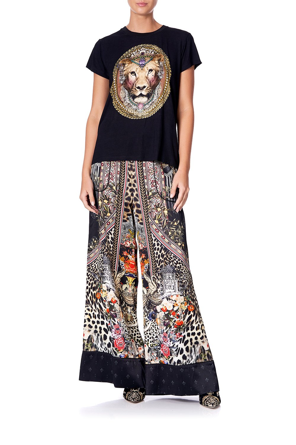 SLIM FIT ROUND NECK T-SHIRT MARAIS AT MIDNIGHT