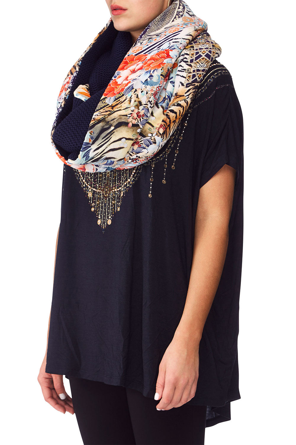 CAMILLA THE LONELY WILD DOUBLE SIDED SCARF