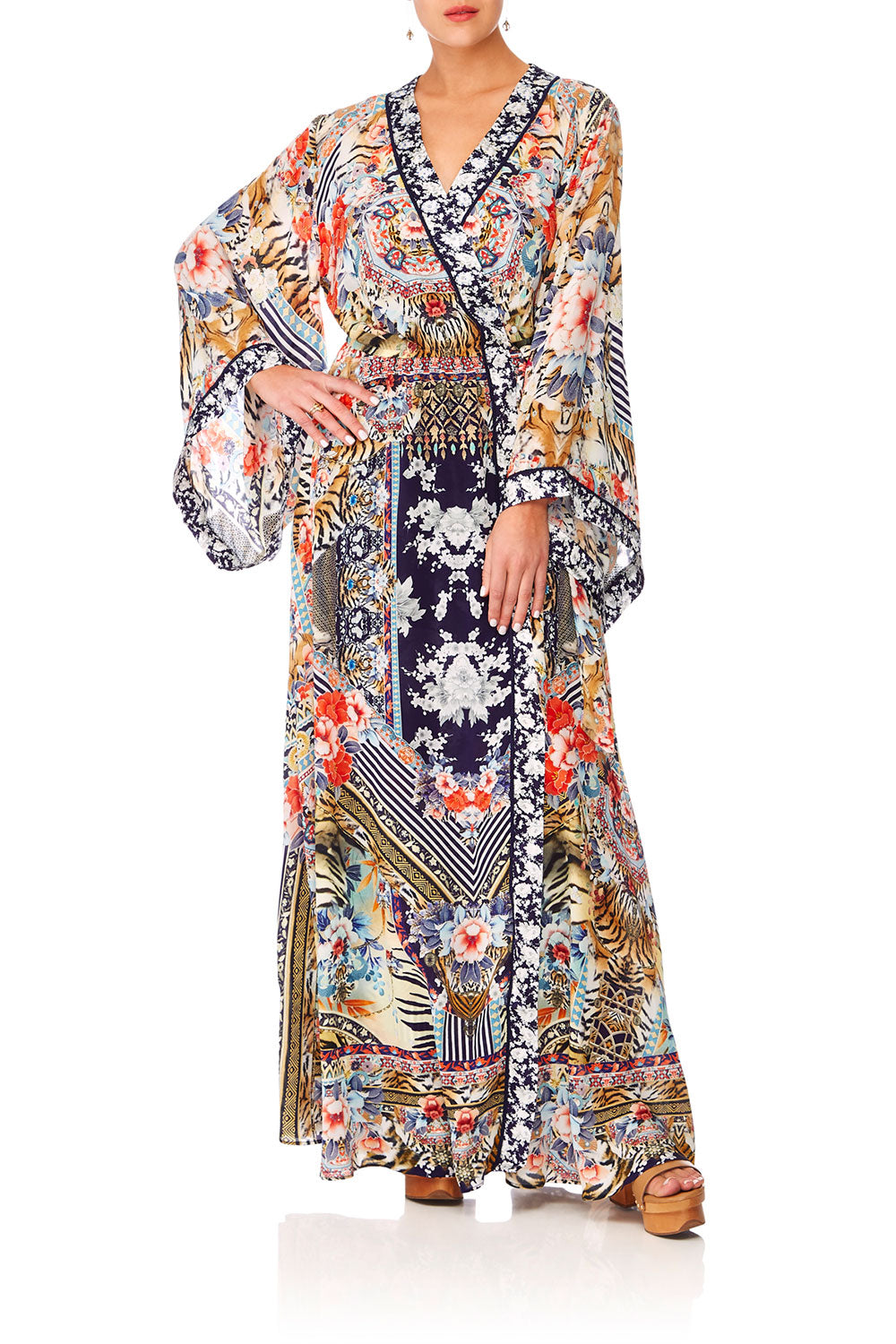 CAMILLA THE LONELY WILD KIMONO WRAP DRESS