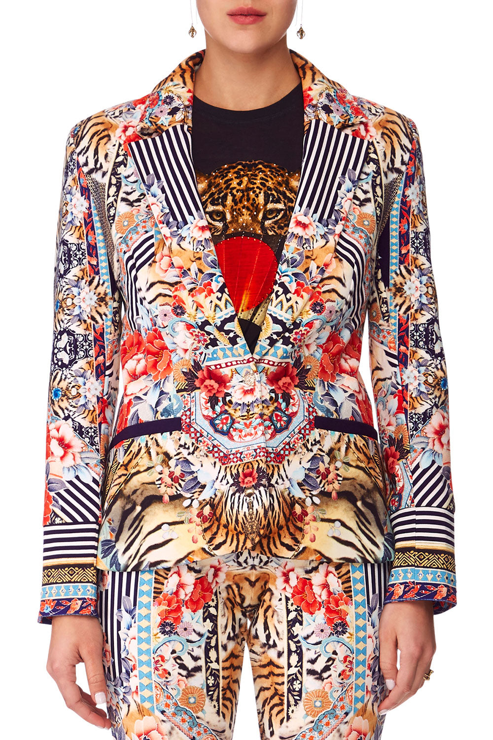 CAMILLA THE LONELY WILD PONTE FITTED JACKET