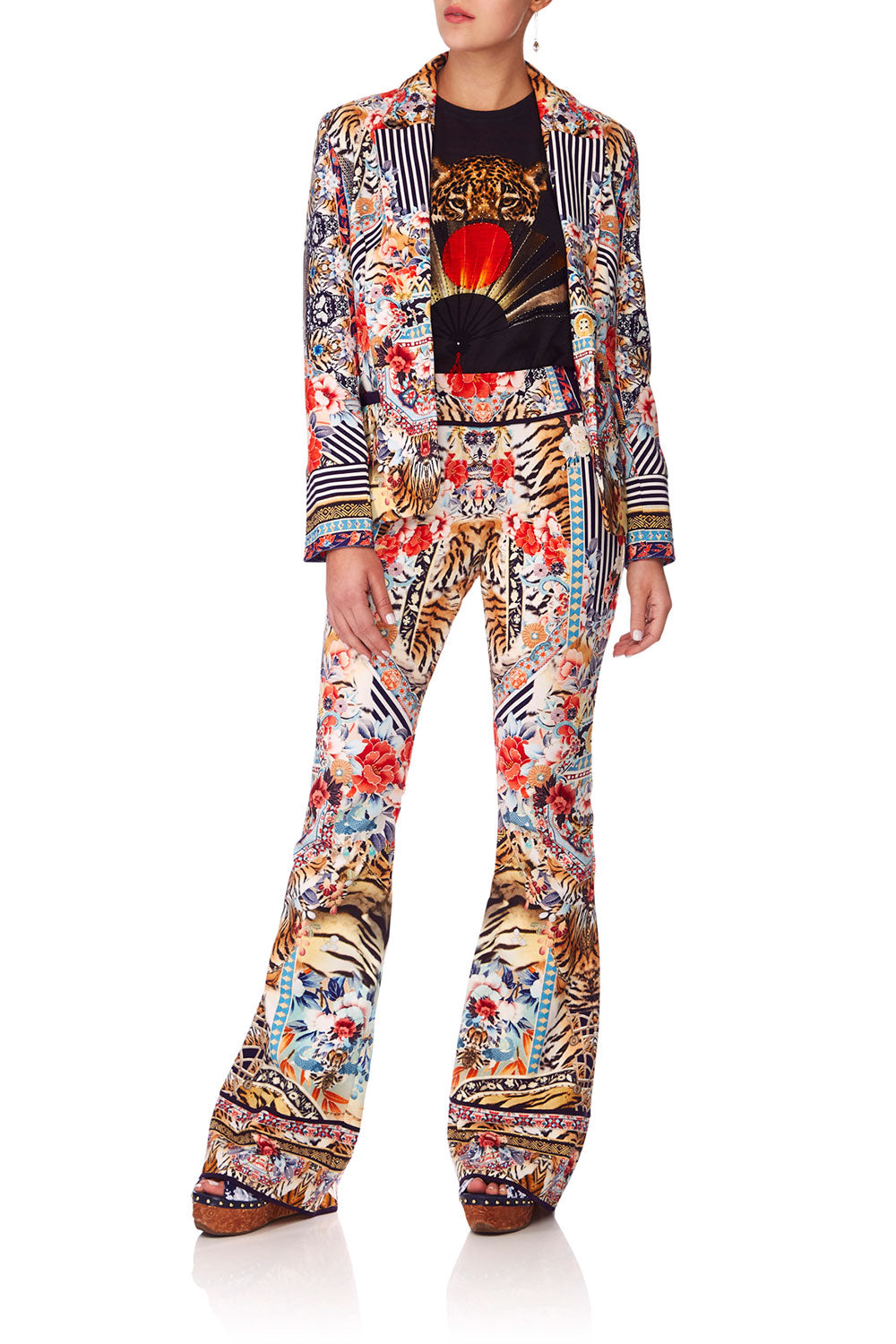 CAMILLA THE LONELY WILD FLARED PONTE TROUSER