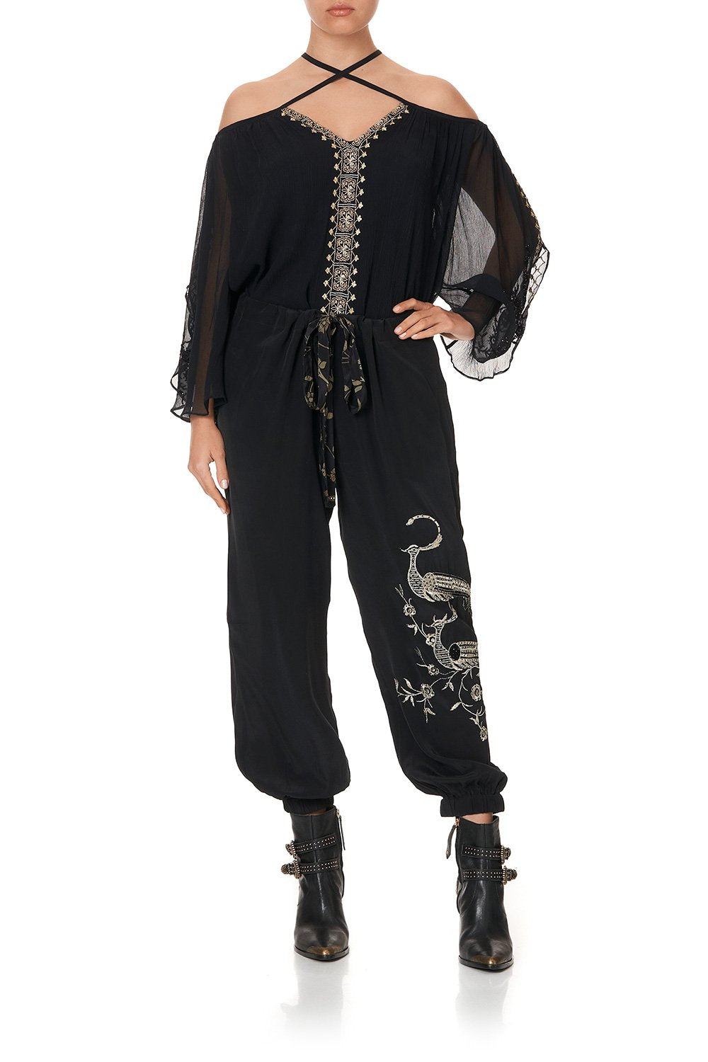 TIE FRONT HAREM PANT THE JEWELLED ARROW