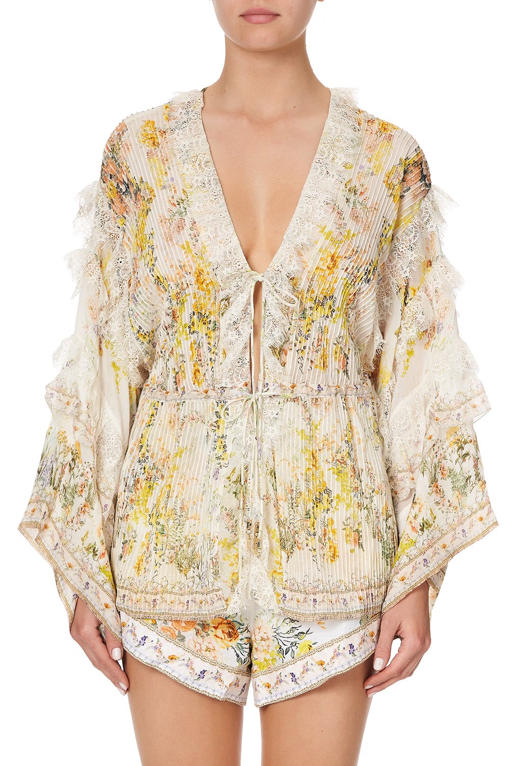 TIE FRONT LACE INSERT LAYER IN THE HILLS OF TUSCANY