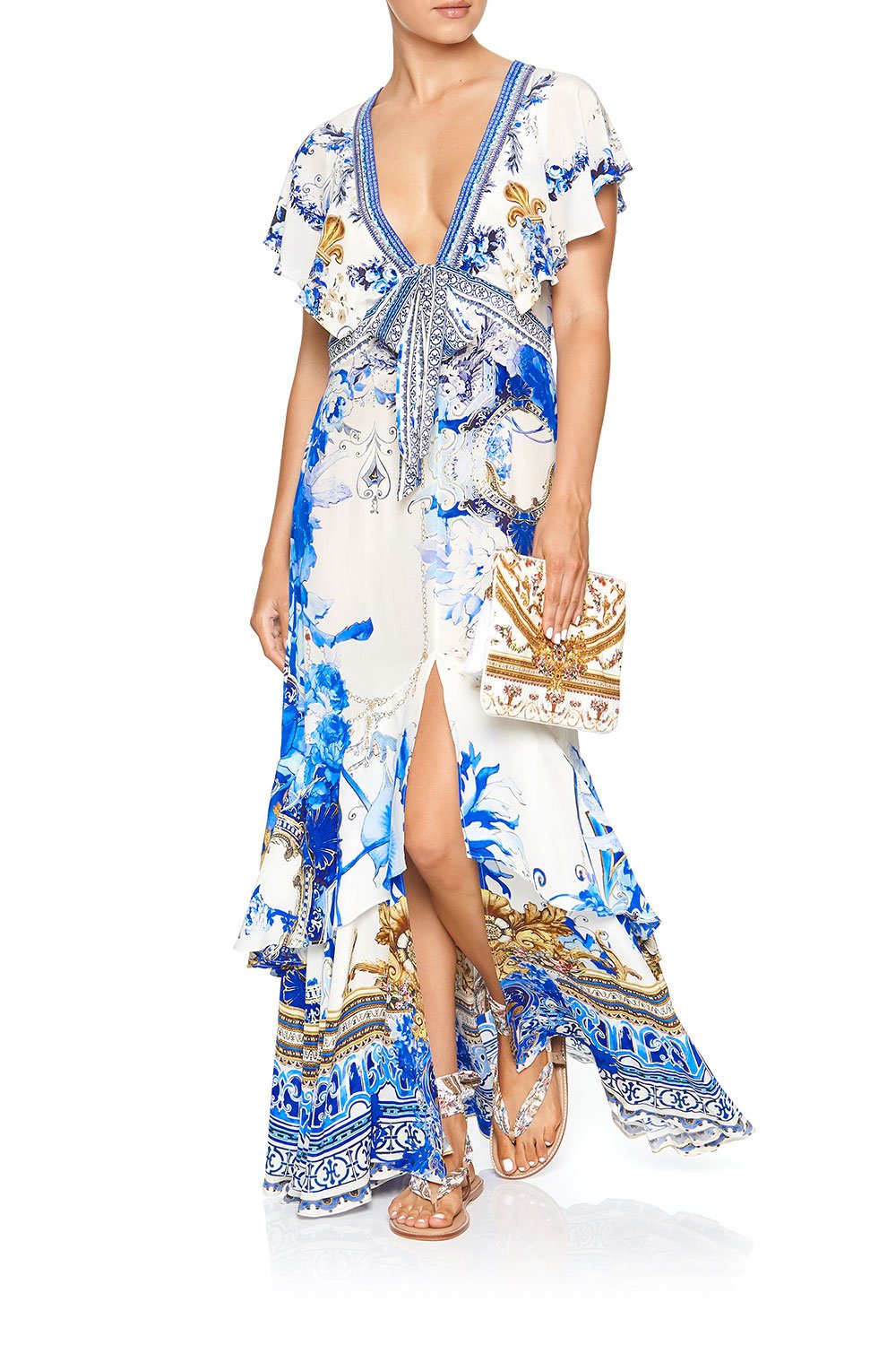 TIE FRONT MAXI WITH SPLIT SAINT GERMAINE