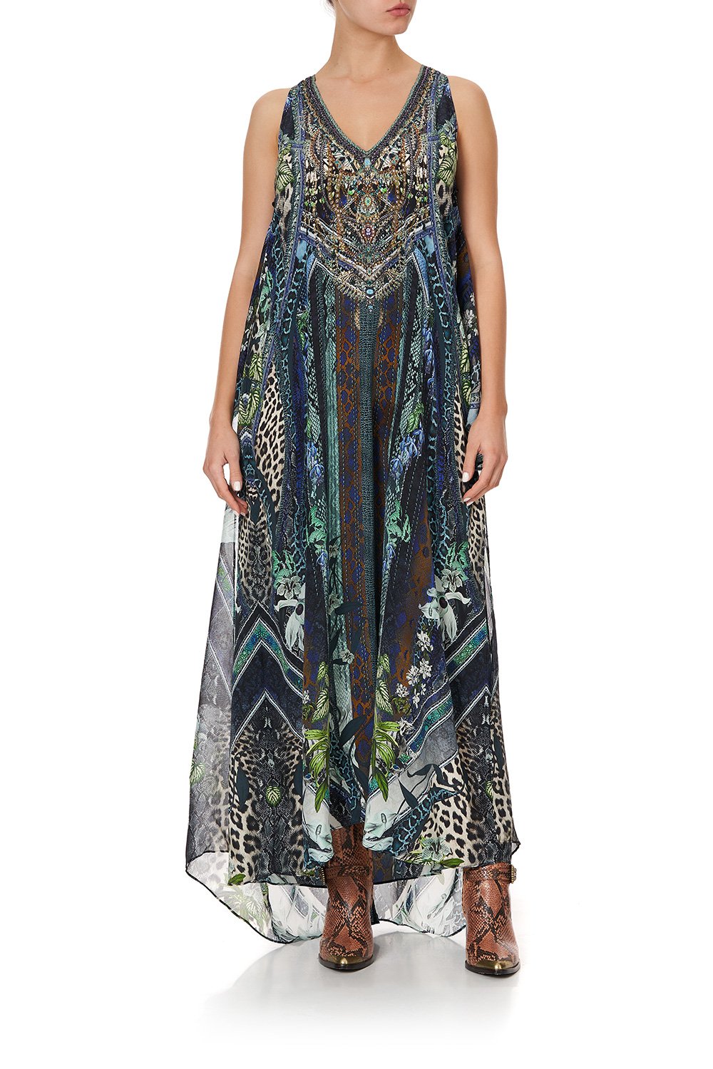 TIE FRONT MULTIWEAR DRESS KOMODO QUEEN