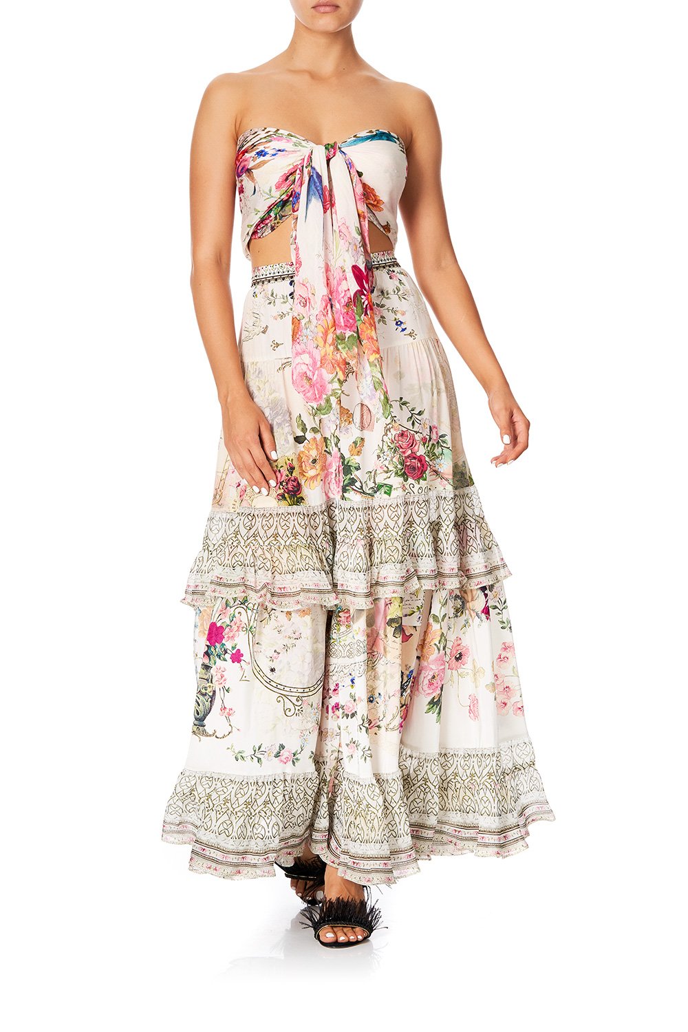 ROLLED HEM SCARF JARDIN POSTCARDS