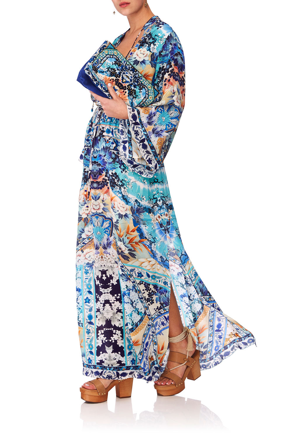 CAMILLA TOKYO TRIBE DRAWSTRING BUTTON UP DRESS