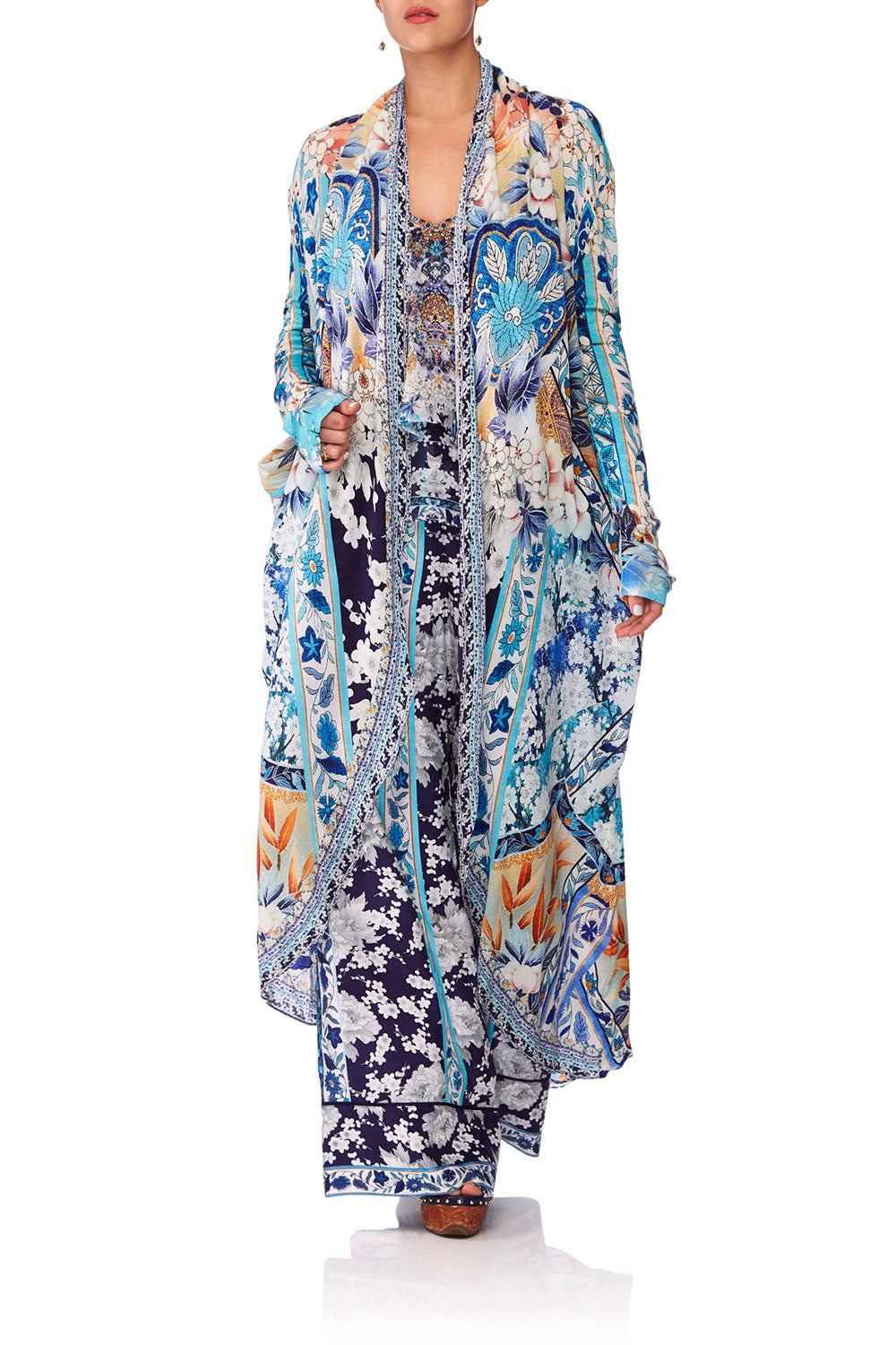 CAMILLA TOKYO TRIBE LONG CASUAL JACKET W POCKETS