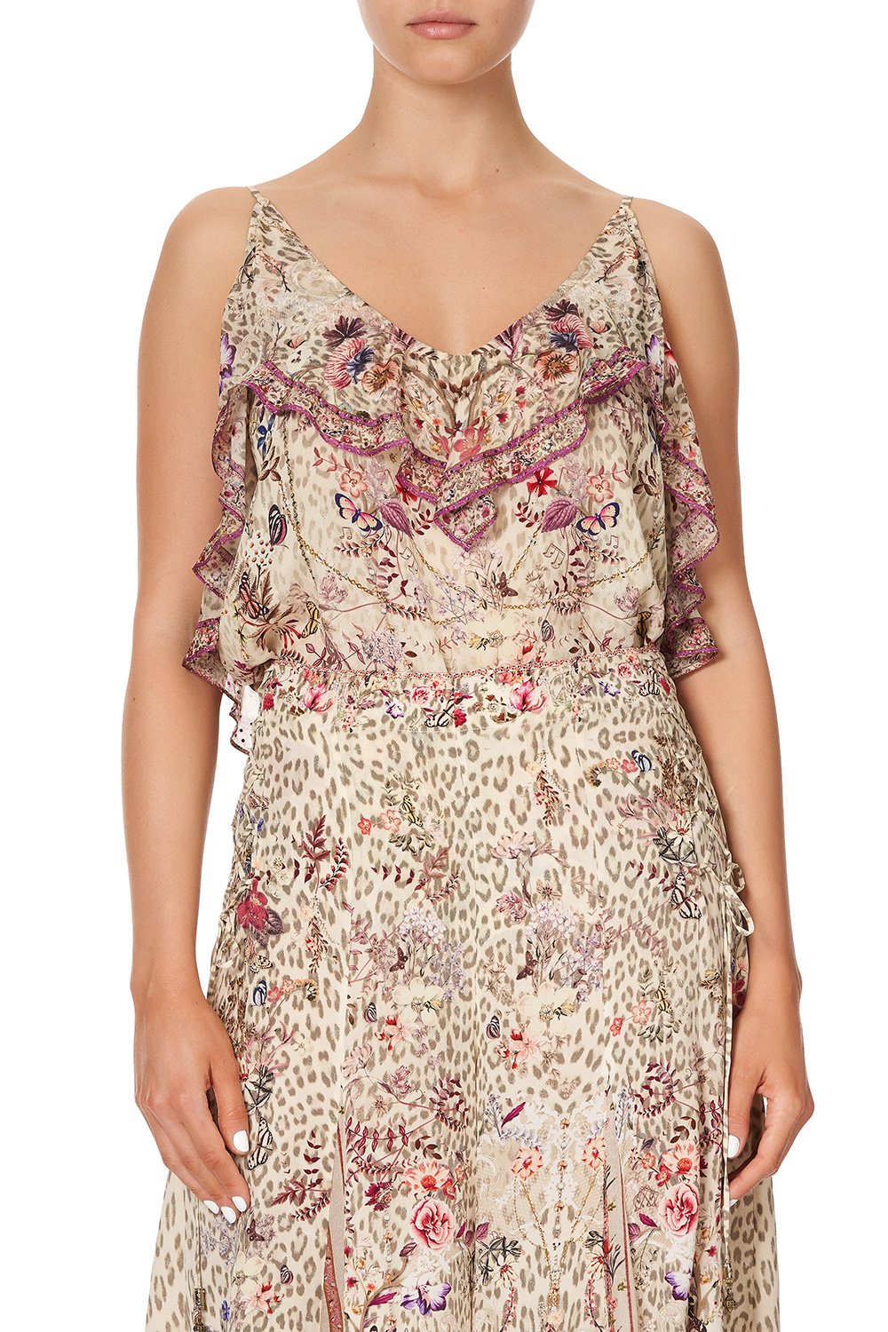 TOP WITH NECKLINE FRILL DRIFTING DREAMER