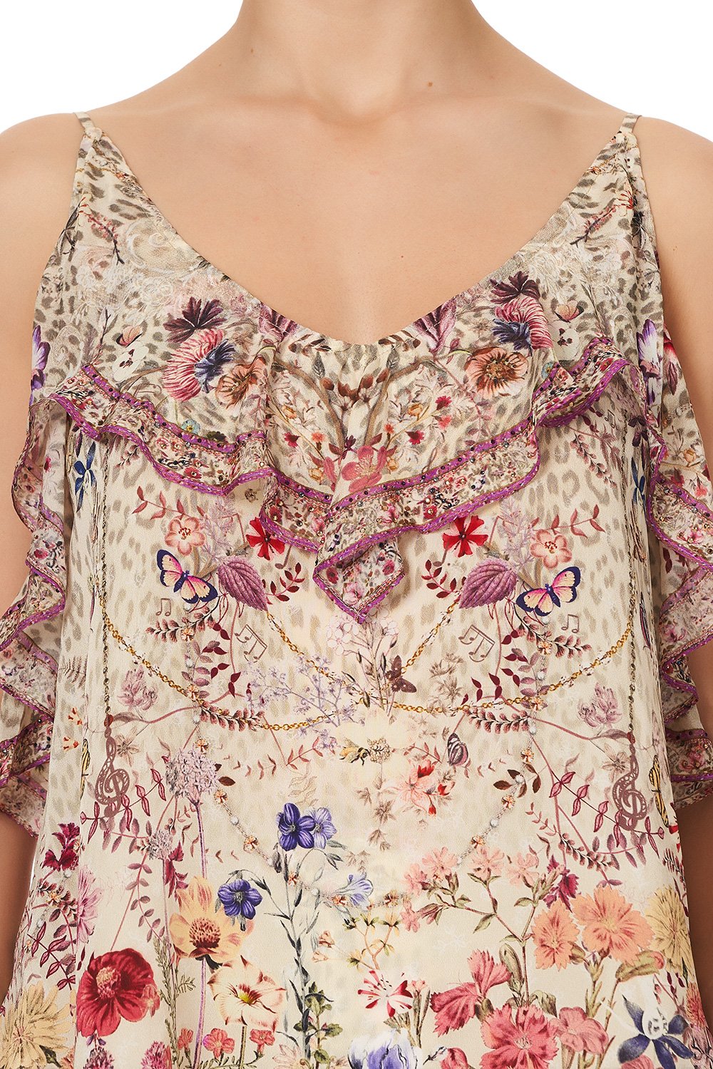 TOP WITH NECKLINE FRILL DRIFTING DREAMER