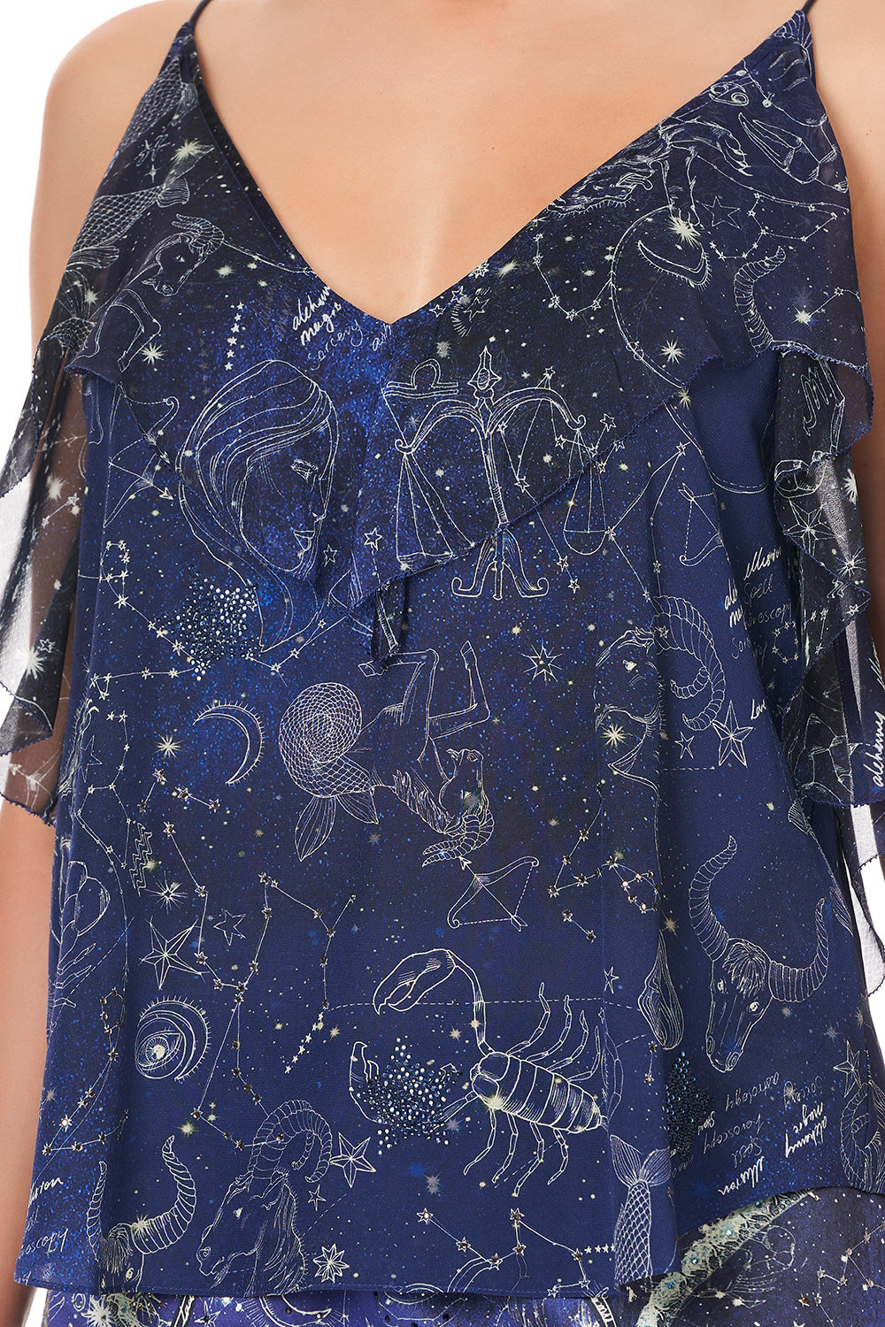 TOP WITH NECKLINE FRILL ITS A SIGN